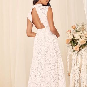 White lace midi dress. Never worn with tags.